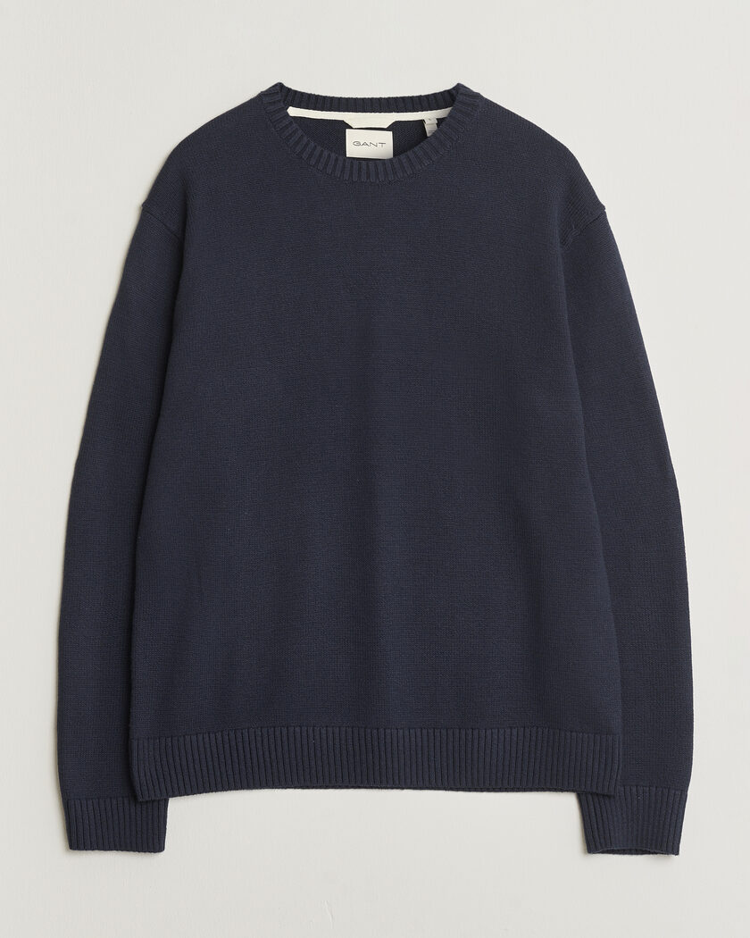 GANT Cotton/Cashmere Knitted Sweater Evening Blue – Blauw