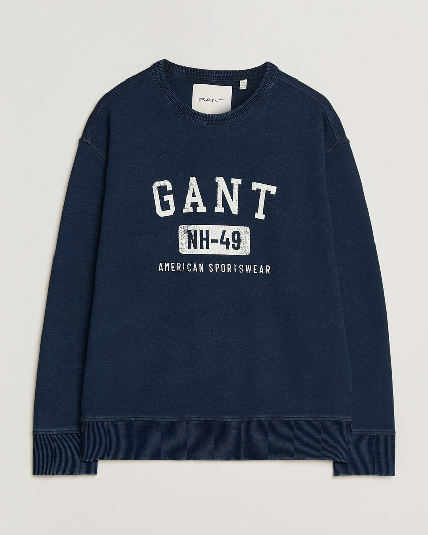 Gant Indigo Graphic Sweatshirt Dark Blue – Blauw