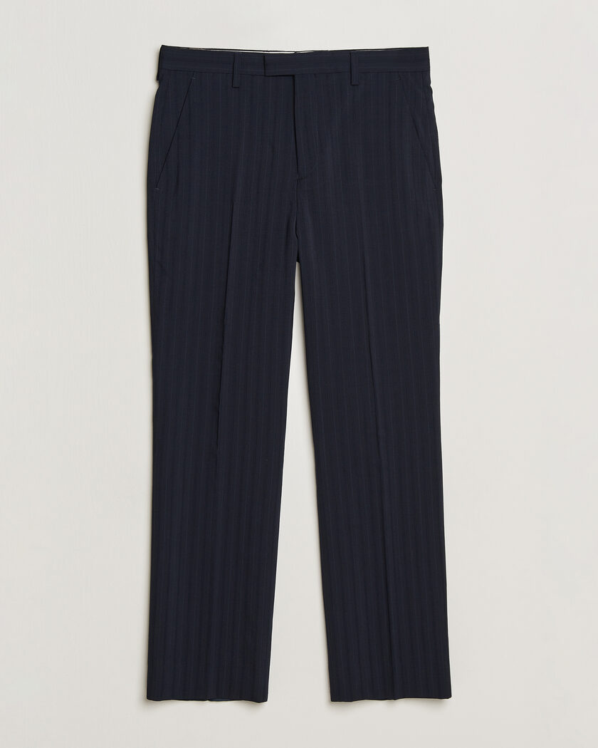 Gant Tonal Pinstriped Suit Pants Evening Blue – Blauw