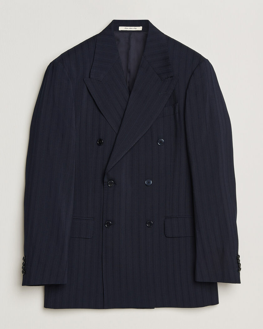 GANT Tonal Pinstriped Suit Blazer Evening Blue – Blauw