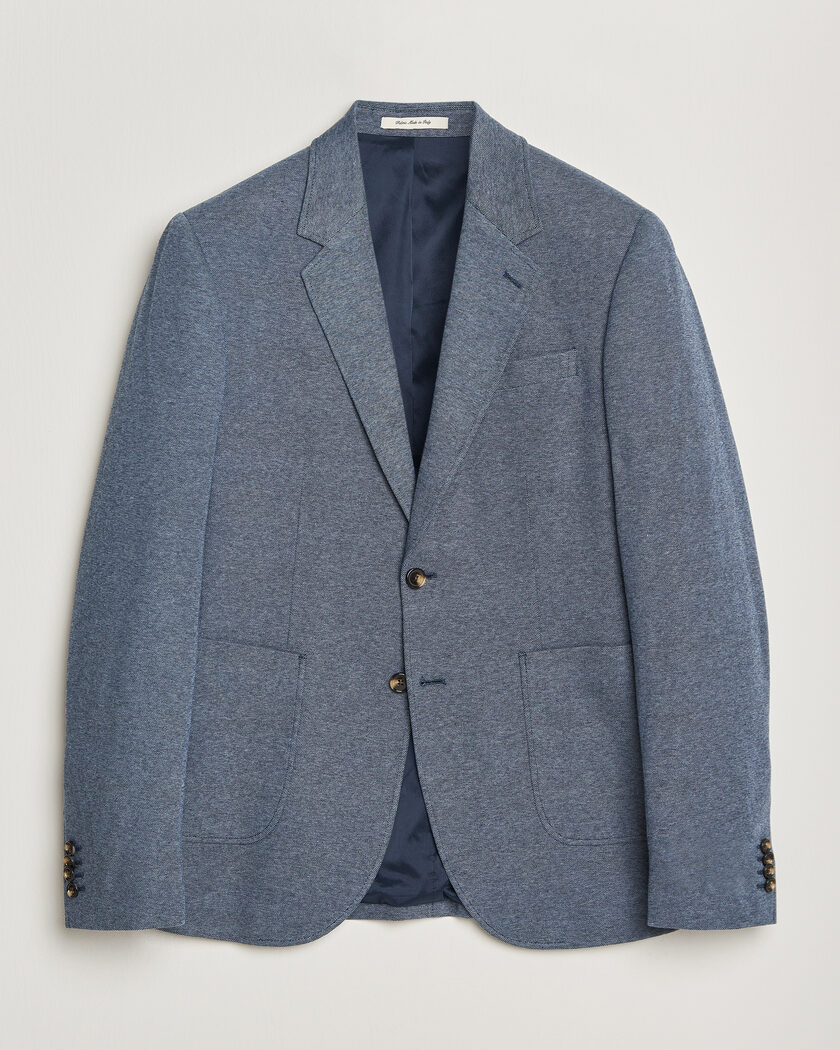 GANT Two Tone Jersey Pique Blazer Salty Sea – Blauw