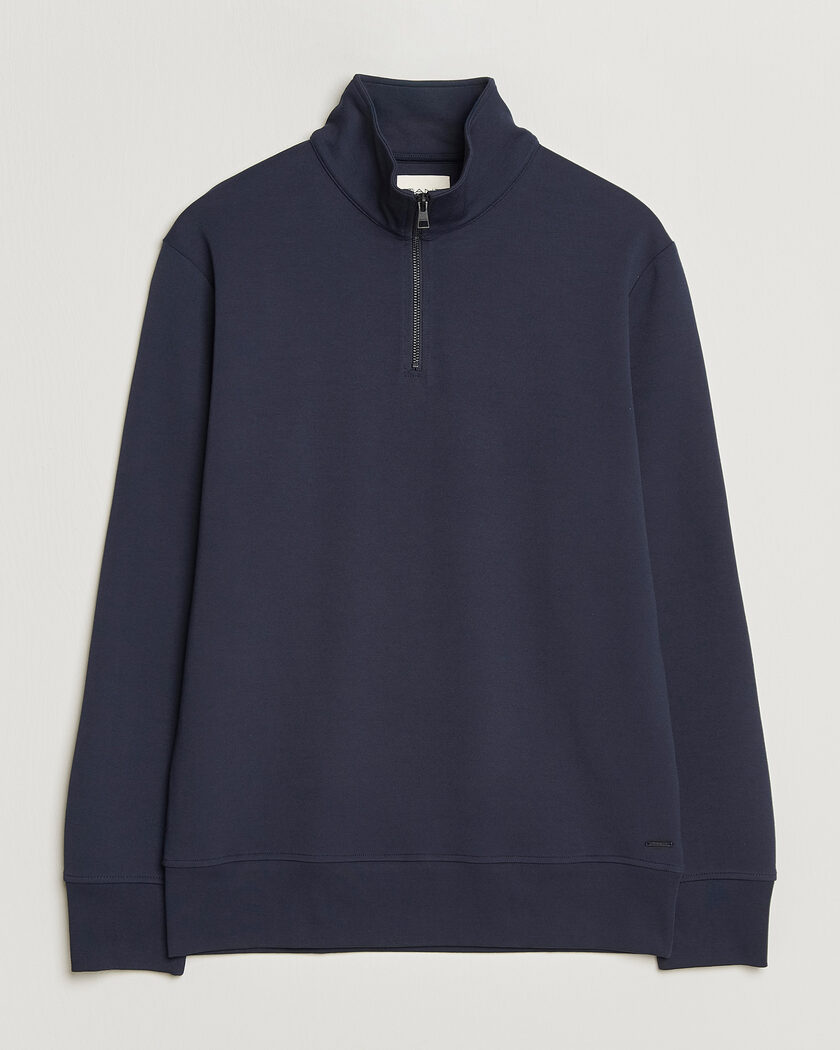 Gant Interlock Half Zip Evening Blue – Blauw