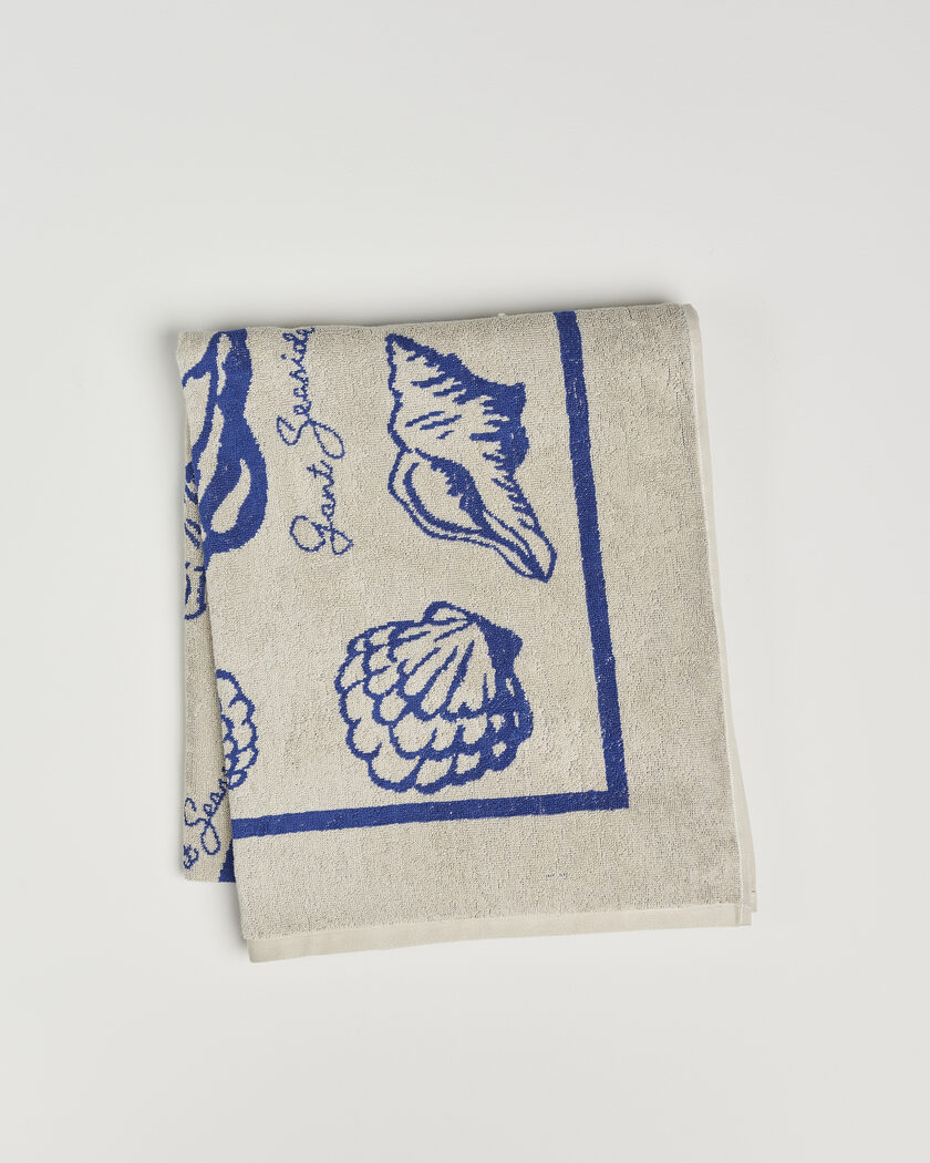 GANT Seashell Print Beach Towel Faded Beige – Beige