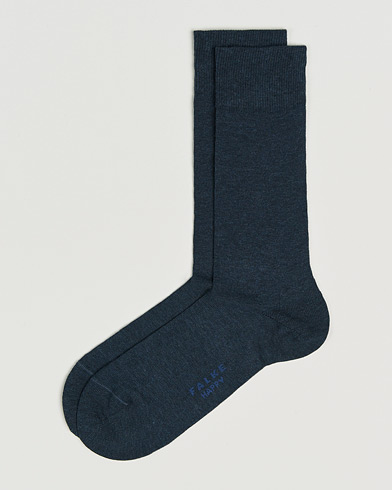 Falke Happy 2-Pack Cotton Socks Navy Melange – Blauw