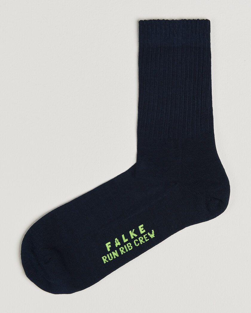 Falke Run Rib Crew Sock Marine – Blauw