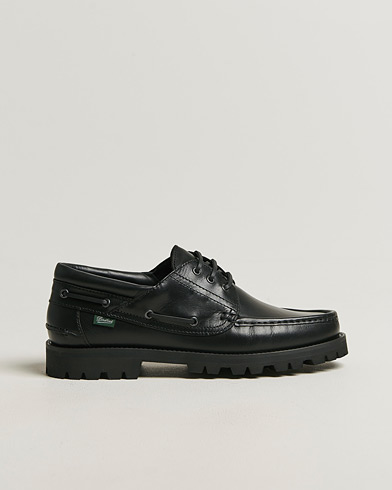 Solovair 3 Eye Gibson Shoe Black Grain | Man - CareOfCarl.nl