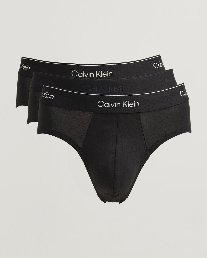 Calvin Klein 3-Pack Icon Cotton Stretch Hip Brief Black – Zwart