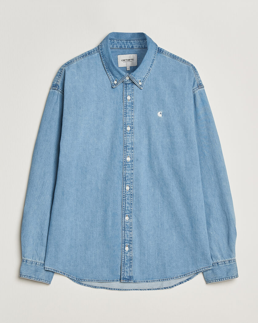 Carhartt WIP Lucas Denim Shirt Blue Bleached – Blauw