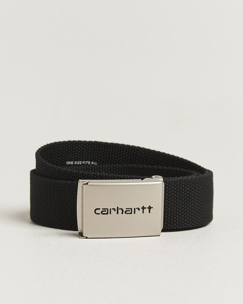Carhartt WIP Clip Belt Chrome Black – Zwart