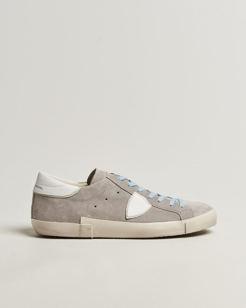 Philippe Model PRSX Low Top Canvas Mix Sneaker Grey/White – Grijs