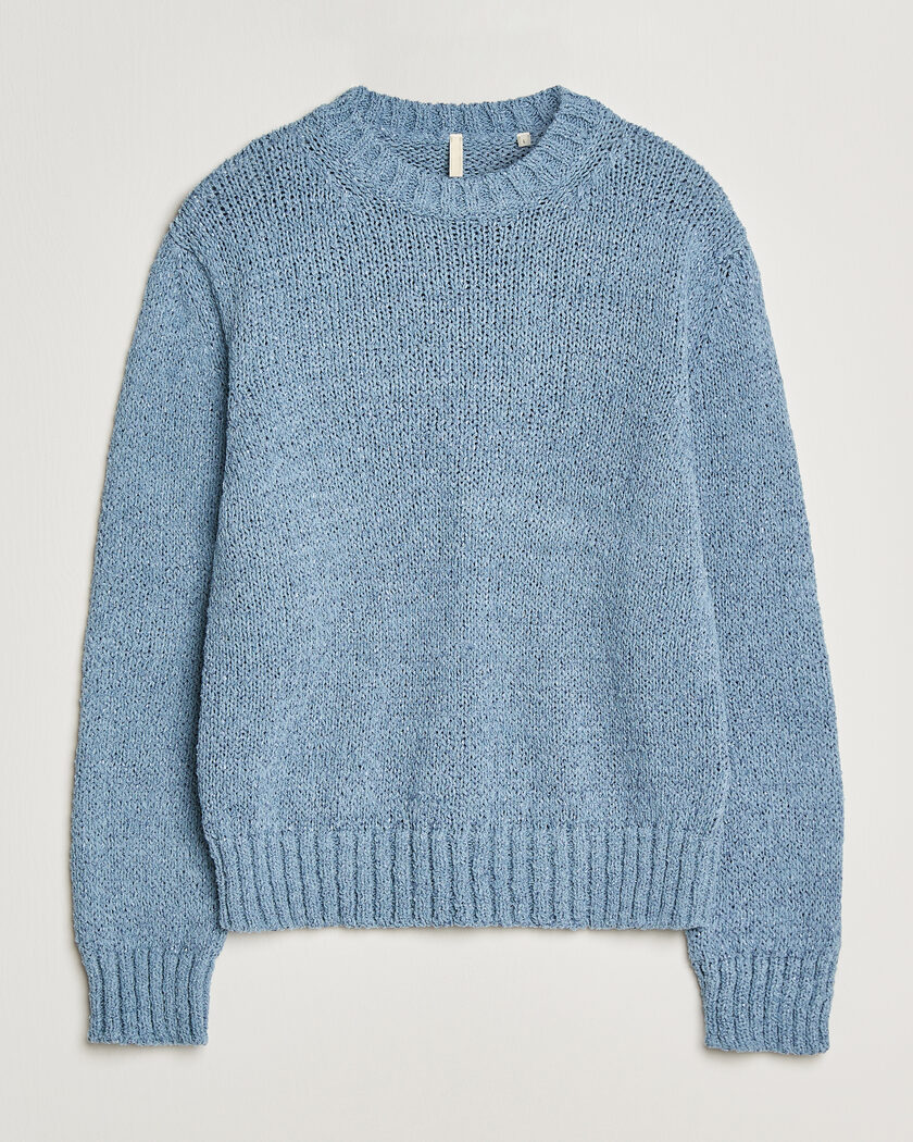 Sunflower Frederik Cotton Blend Sweater Light Blue – Blauw