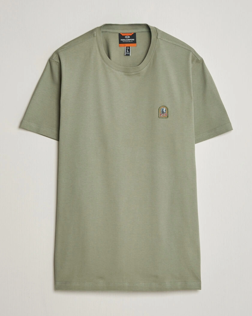 Parajumpers Patch Crew Neck T-Shirt Ashen Sage – Groen