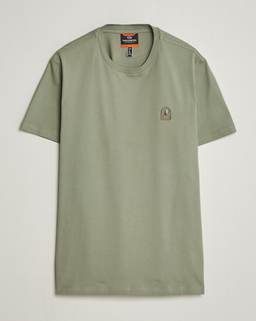 Parajumpers Patch Crew Neck T-Shirt Ashen Sage – Groen