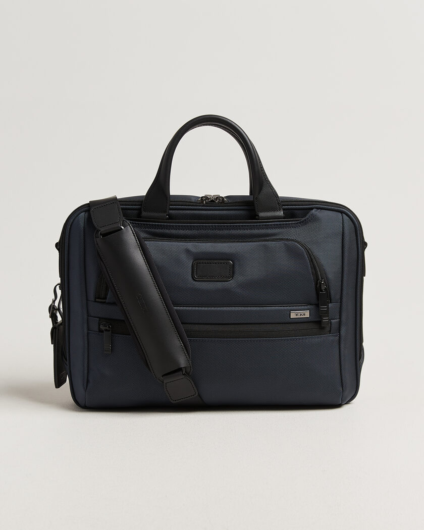 TUMI Alpha 4 Medium Briefcase Navy