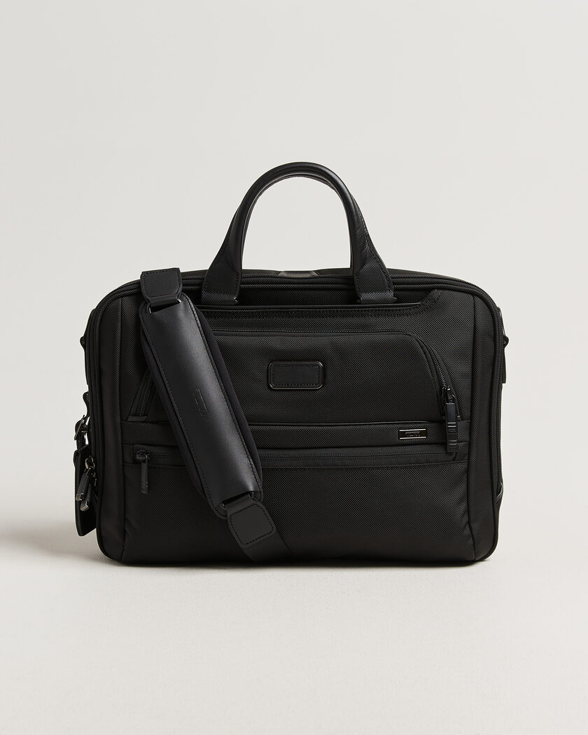 TUMI Alpha 4 Medium Briefcase Black – Zwart