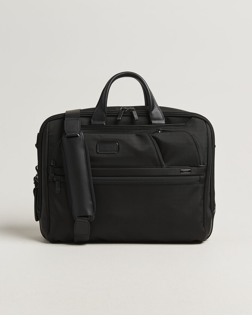 TUMI Alpha 4 Large Briefcase Black – Zwart