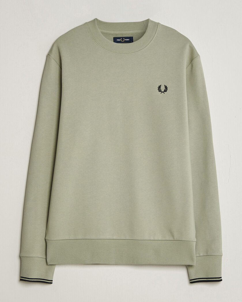 Fred Perry Crew Neck Sweatshirt Seagrass Green – Groen