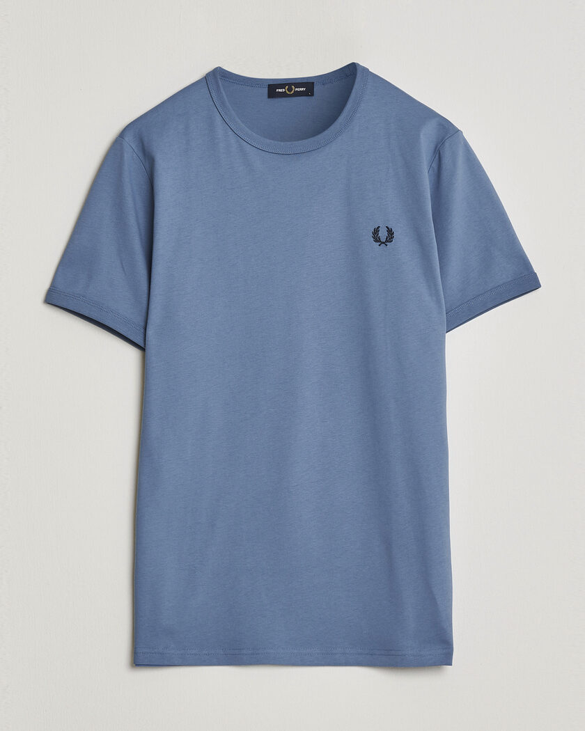 Fred Perry Ringer T-Shirt Ace Blue – Blauw