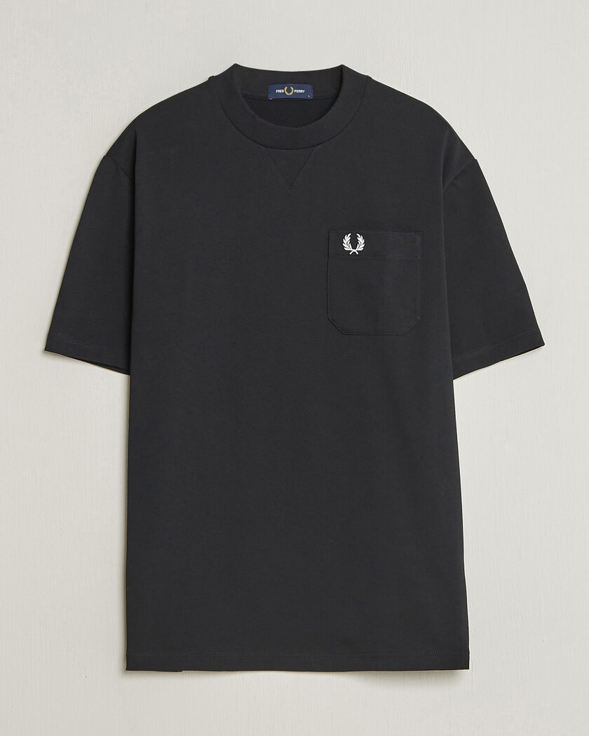 Fred Perry Heavy Pocket T-Shirt Black – Zwart