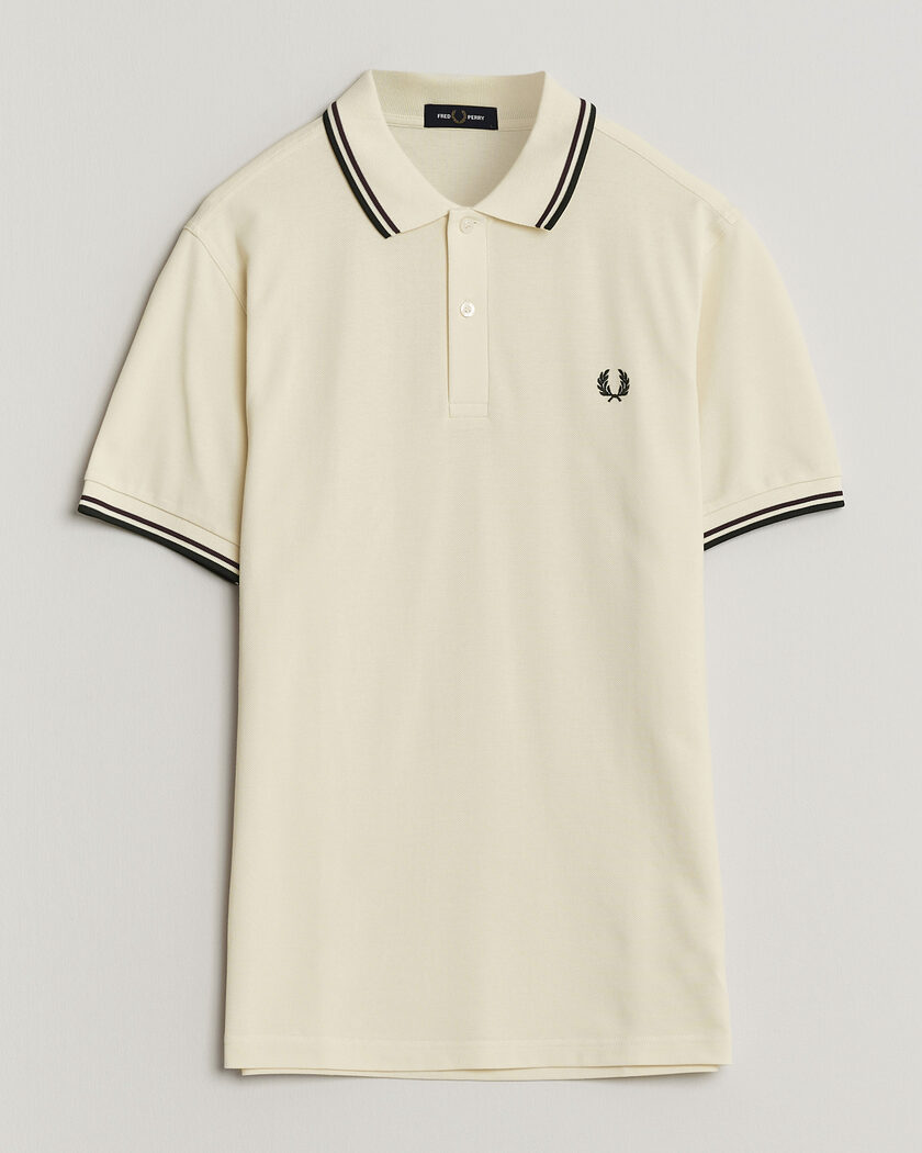 Fred Perry Twin Tipped Polo Shirt Ecru – Wit
