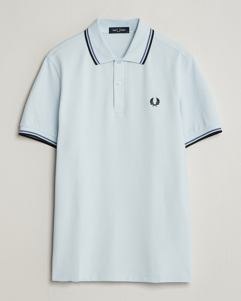 Fred Perry Twin Tipped Polo Shirt Light Ice – Blauw