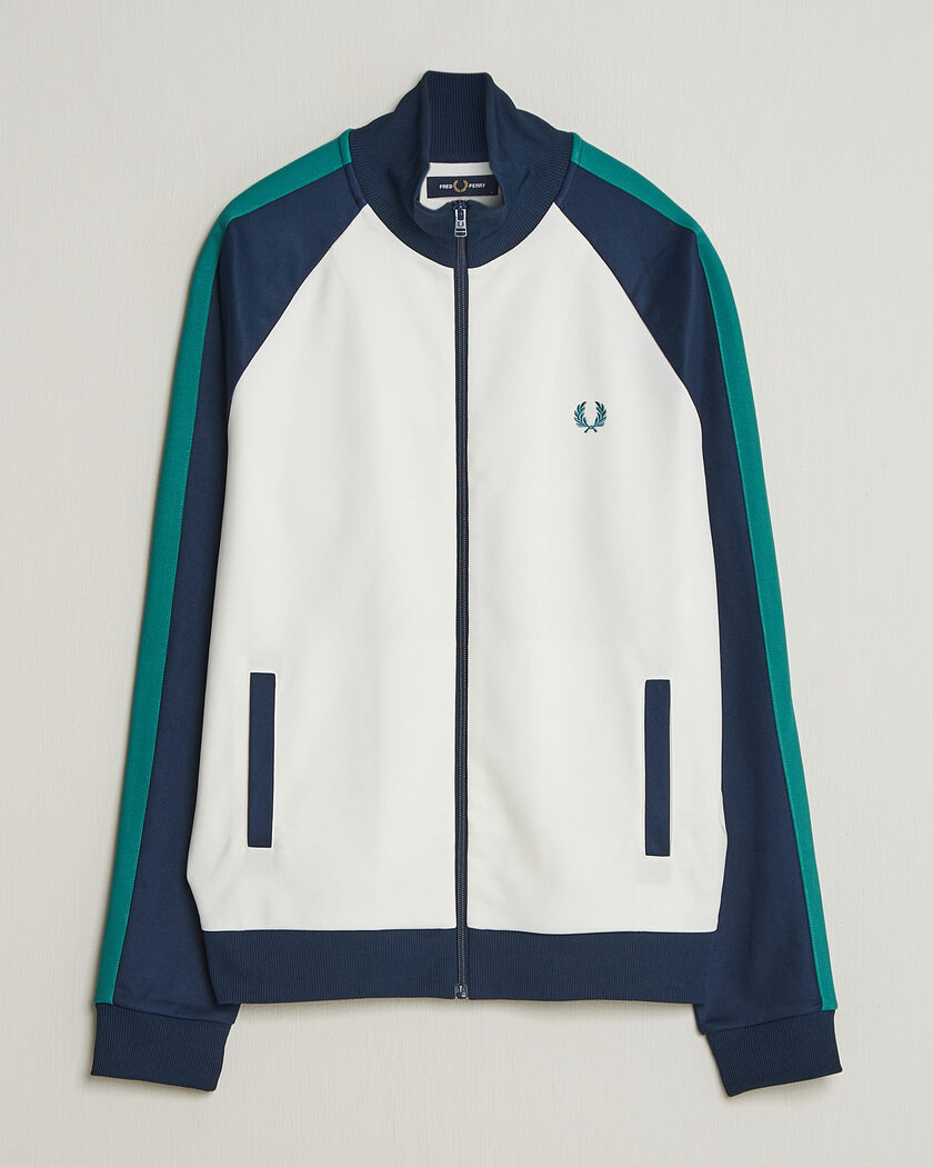 Fred Perry Contrast Sleeve Track Jacket Snow White – Meerkleurig