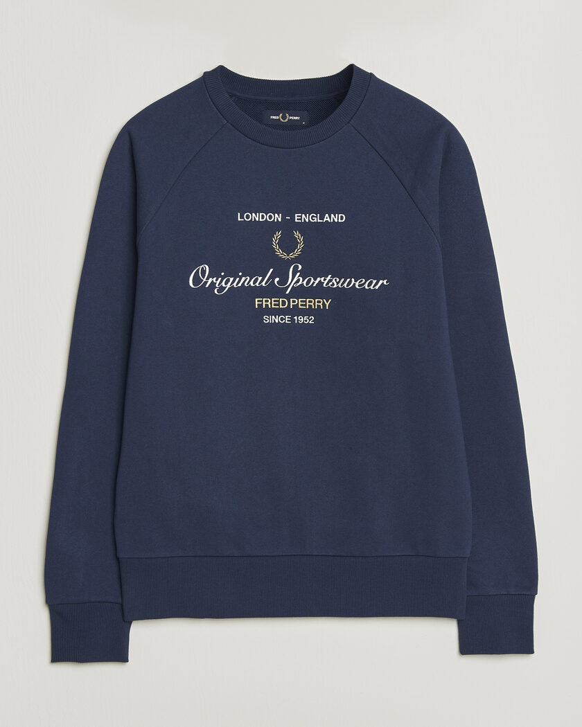 Fred Perry Original Sportswear Sweatshirt Tennis Blue – Blauw