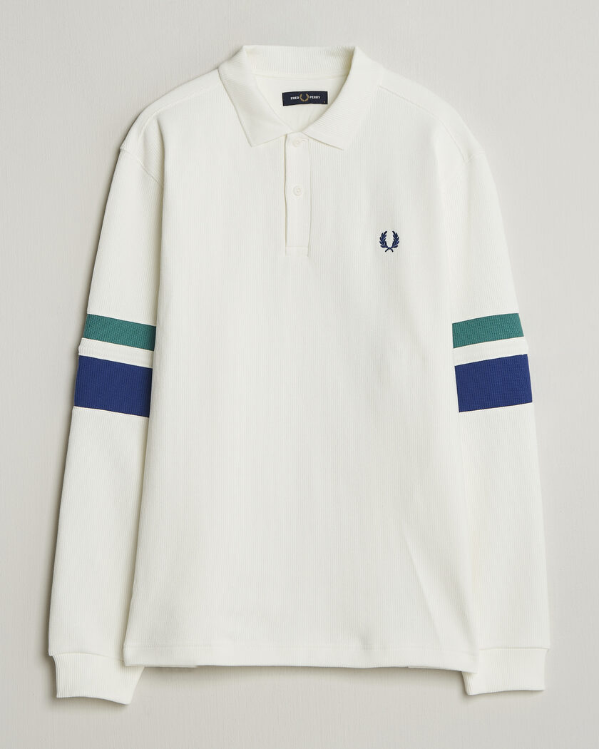 Fred Perry Tipped Sleeve Rugger Snow White – Wit