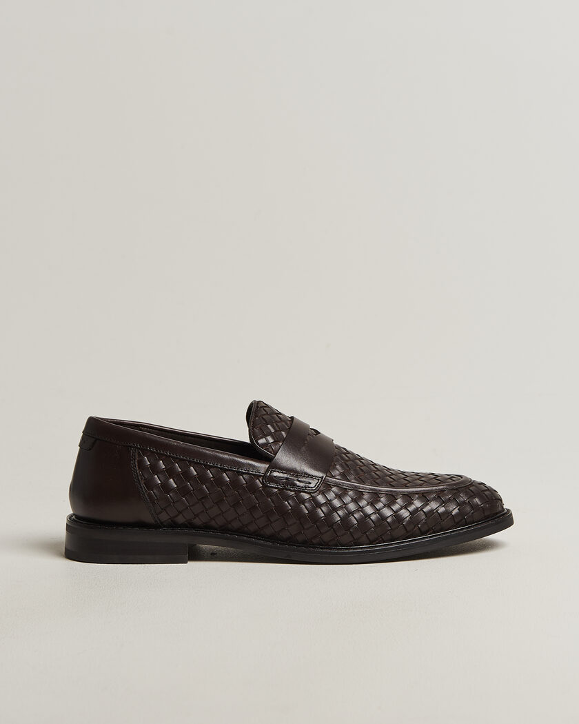 Gant Lozham Braided Leather Loafer Dark Brown – Bruin