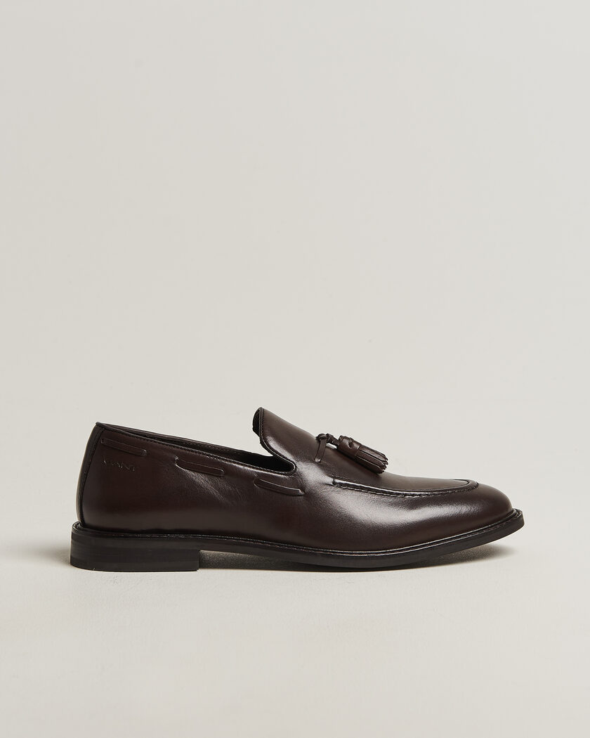 GANT Lozham Leather Tassle Loafer Dark Brown – Bruin