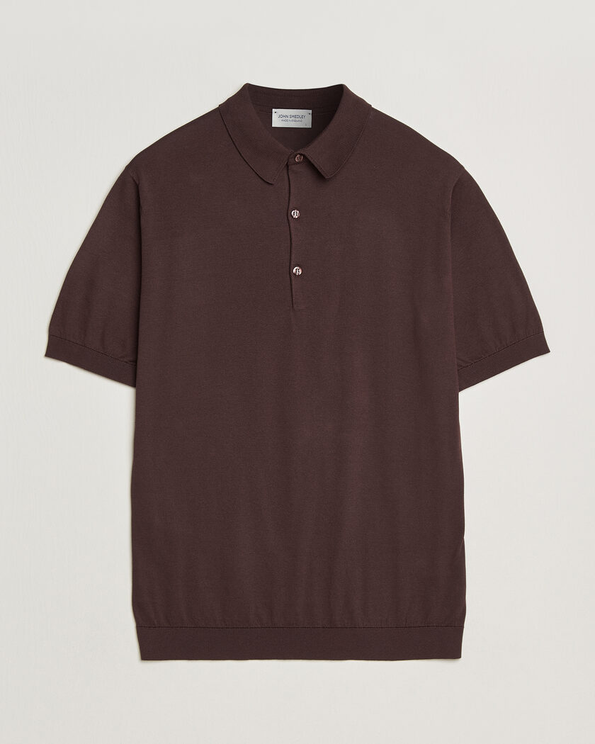 John Smedley Adrian Slim Fit Sea Island Cotton Polo Raisin Brown – Bruin
