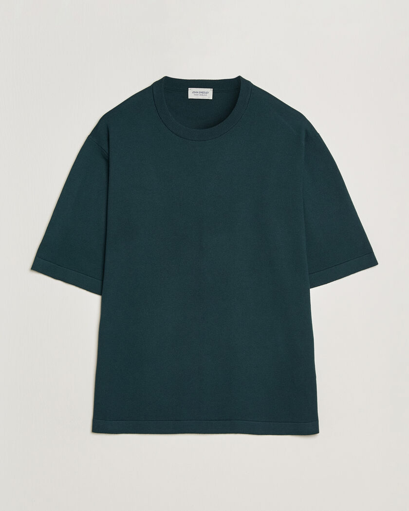 John Smedley Tindall Sea Island Cotton T-Shirt Rainforest – Groen