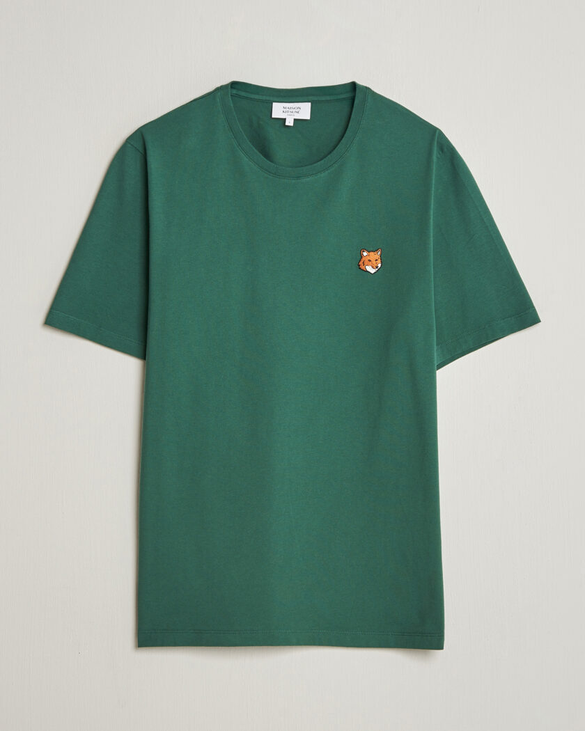 Maison Kitsuné Fox Head T-Shirt Bottle Green – Groen
