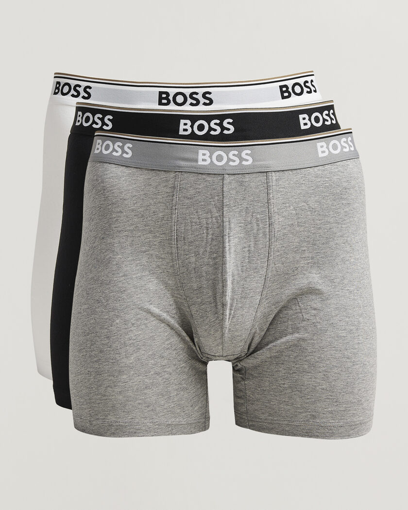 BOSS BLACK 3-Pack Long Leg Boxer Black/Grey/White – Meerkleurig