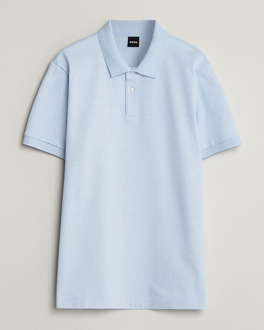 BOSS BLACK Parlay Jersey Polo Light Blue – Blauw