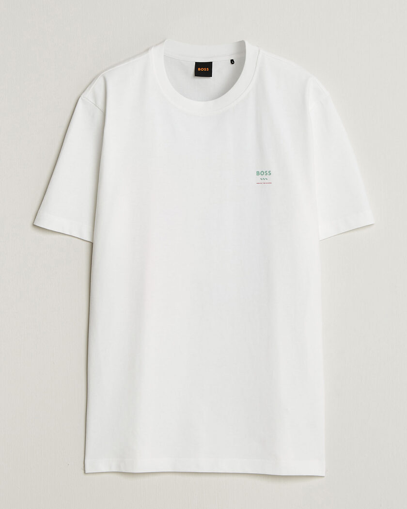 BOSS ORANGE Groove Printed Crew Neck T-Shirt White – Wit