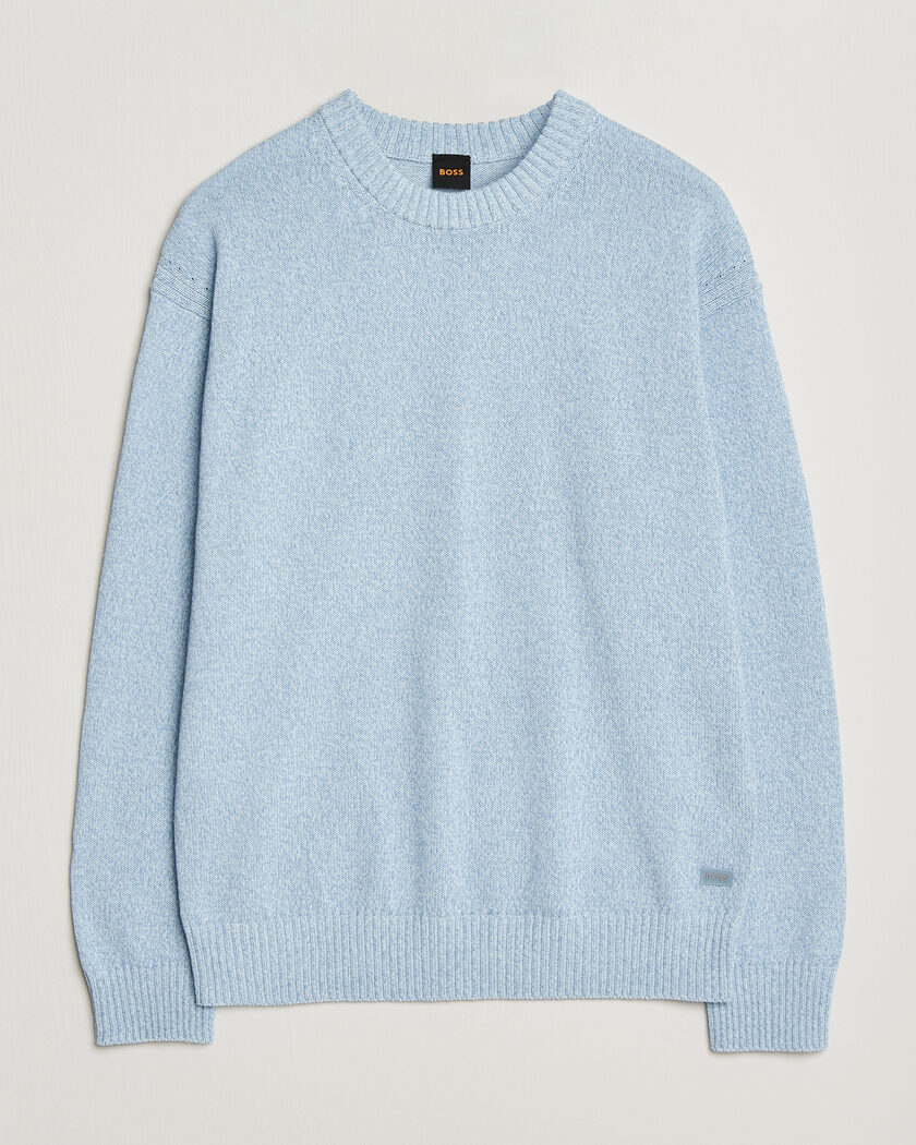 BOSS ORANGE Kerlino Knitted Sweater Light Blue – Blauw
