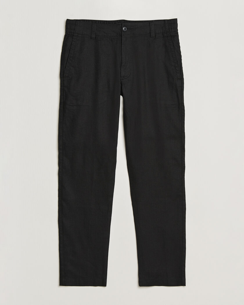 BOSS ORANGE Sanderson Linen Pants Black – Zwart