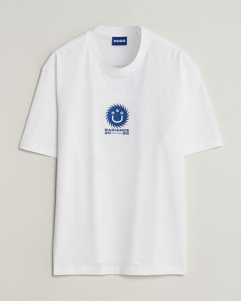 HUGO Nunarix Printed Crew Neck T-Shirt White – Wit