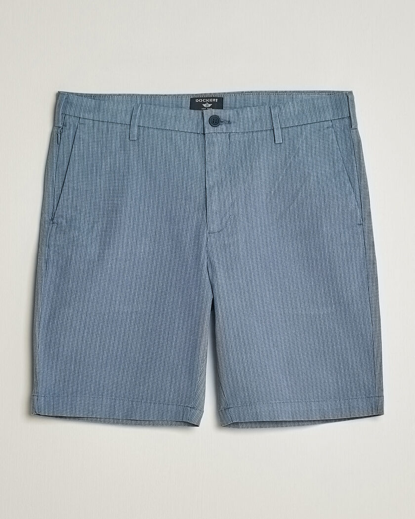 Dockers Slim Cotton/Linen Shorts Bering Sea – Blauw