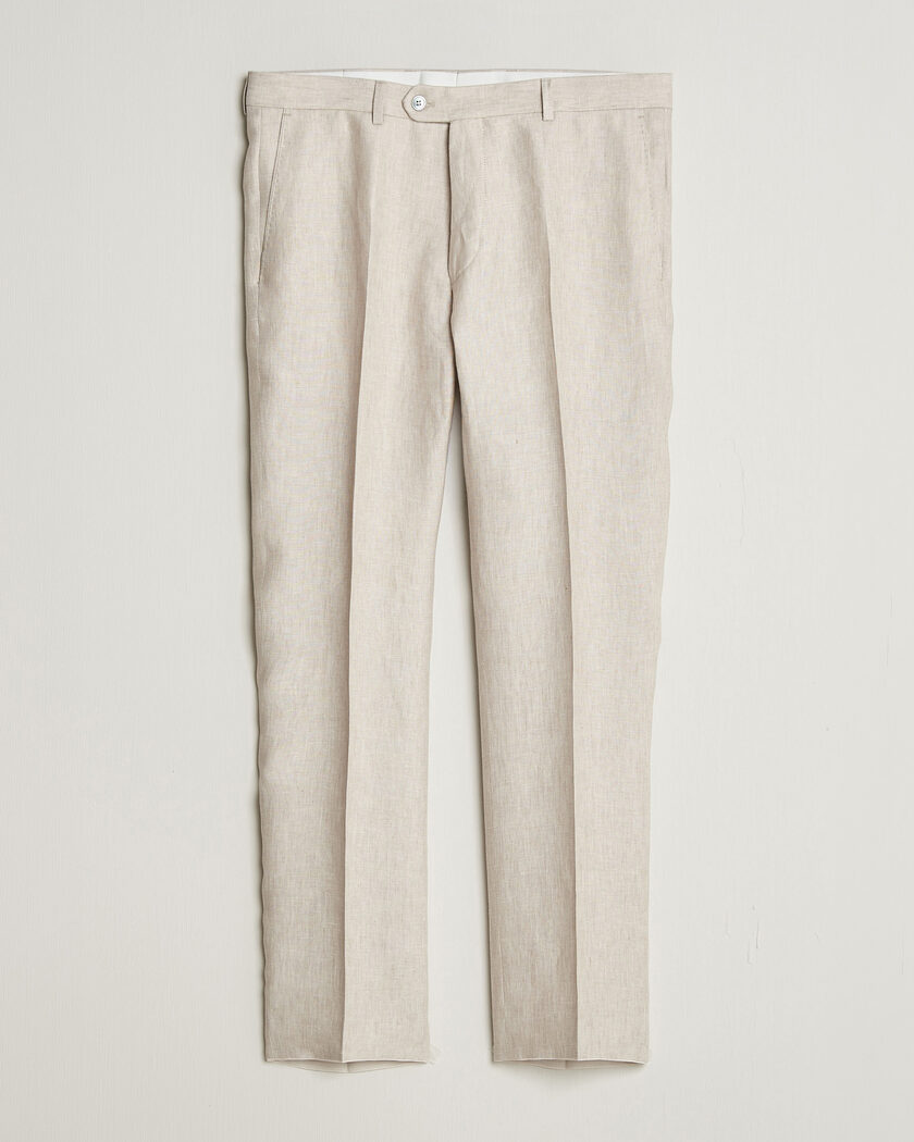 Oscar Jacobson Dandy Linen Trousers Off White – Wit
