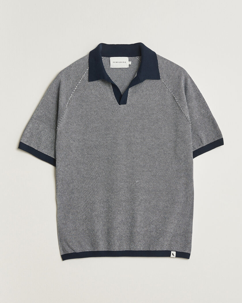 Peregrine Lynton Cotton Polo Navy – Blauw
