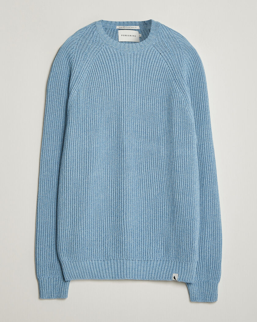Peregrine Harry Organic Cotton Sweater Ocean – Blauw