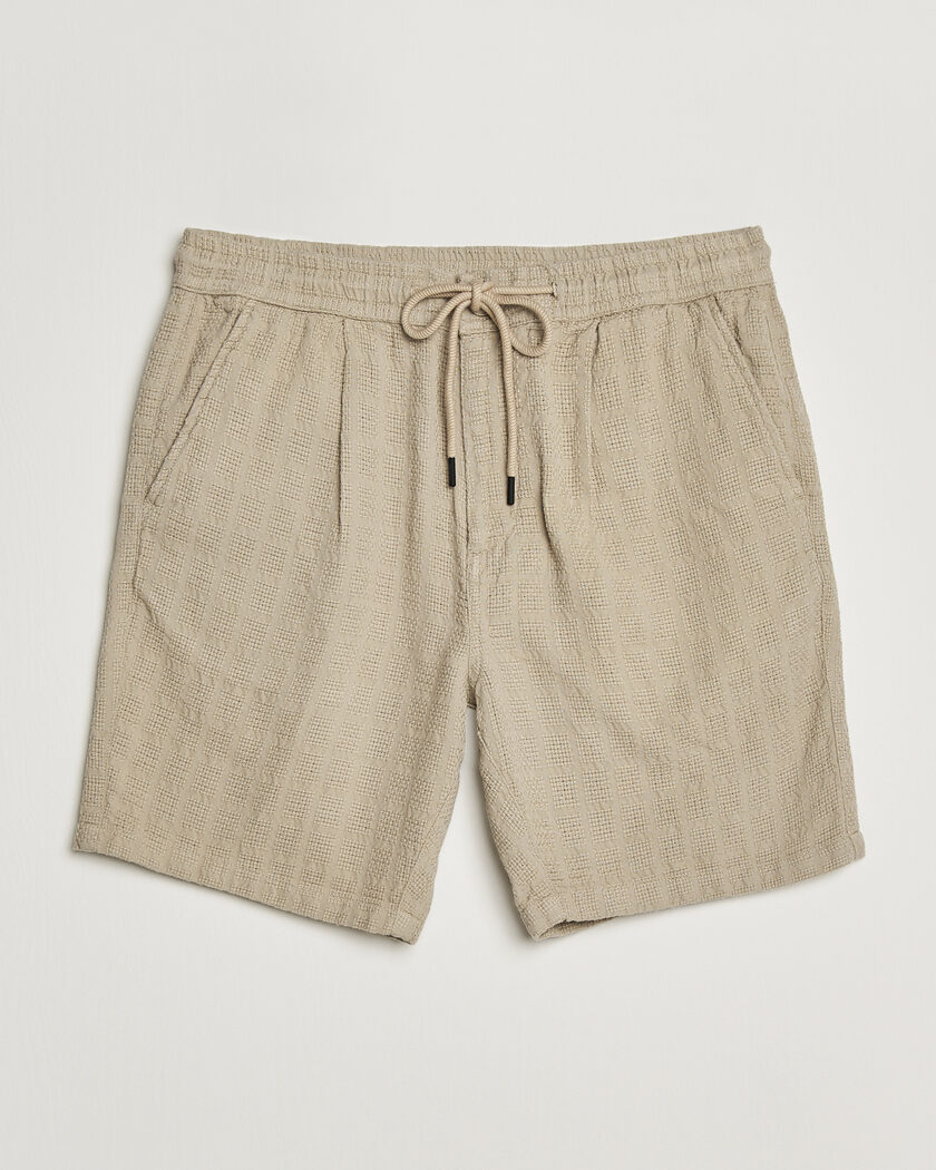 KnowledgeCotton Apparel Structured Cotton Dobby Shorts Twill – Groen