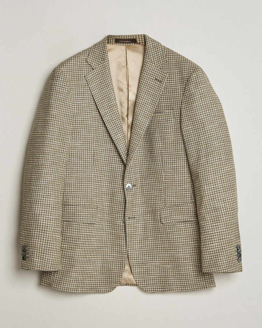 Oscar Jacobson Robert Wool/Silk/Cotton Blazer Green – Groen