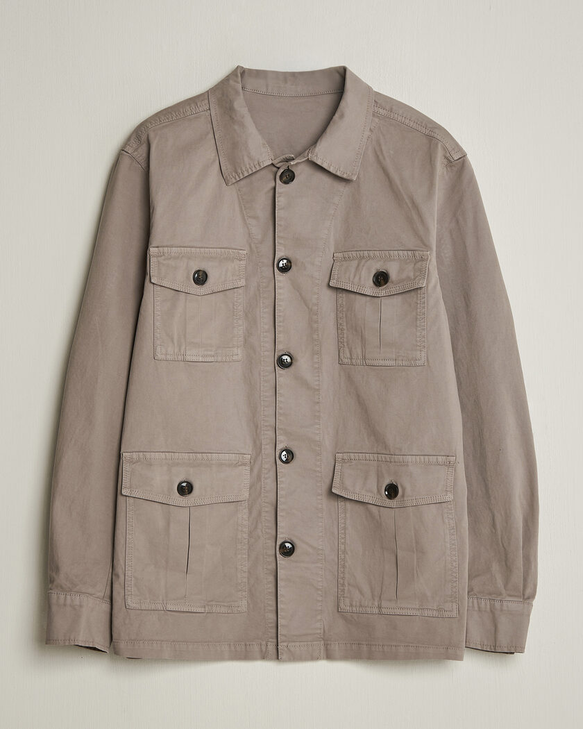 Stone Island Nylon Metal Zip Overshirt Grey | Man - CareOfCarl.nl