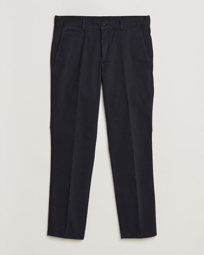 Oscar Jacobson Danik Cotton Trousers Navy – Blauw