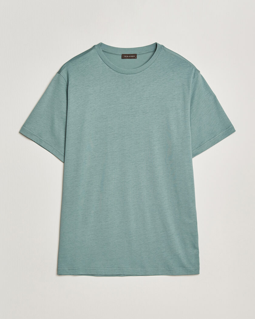 Oscar Jacobson Kim Lyocel/Cotton T-Shirt Soft Green – Groen