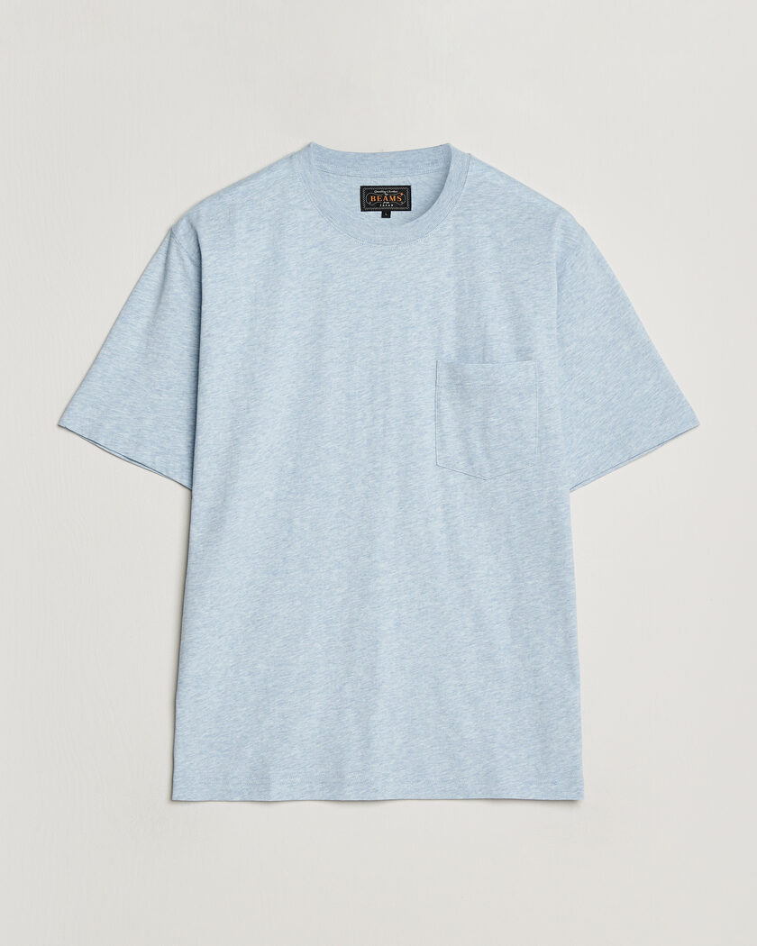 BEAMS PLUS Pocket Tee Sax Blue – Blauw