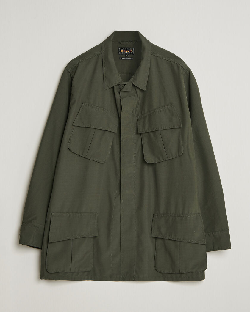 BEAMS PLUS MIL Fatigue Jacket Olive – Groen